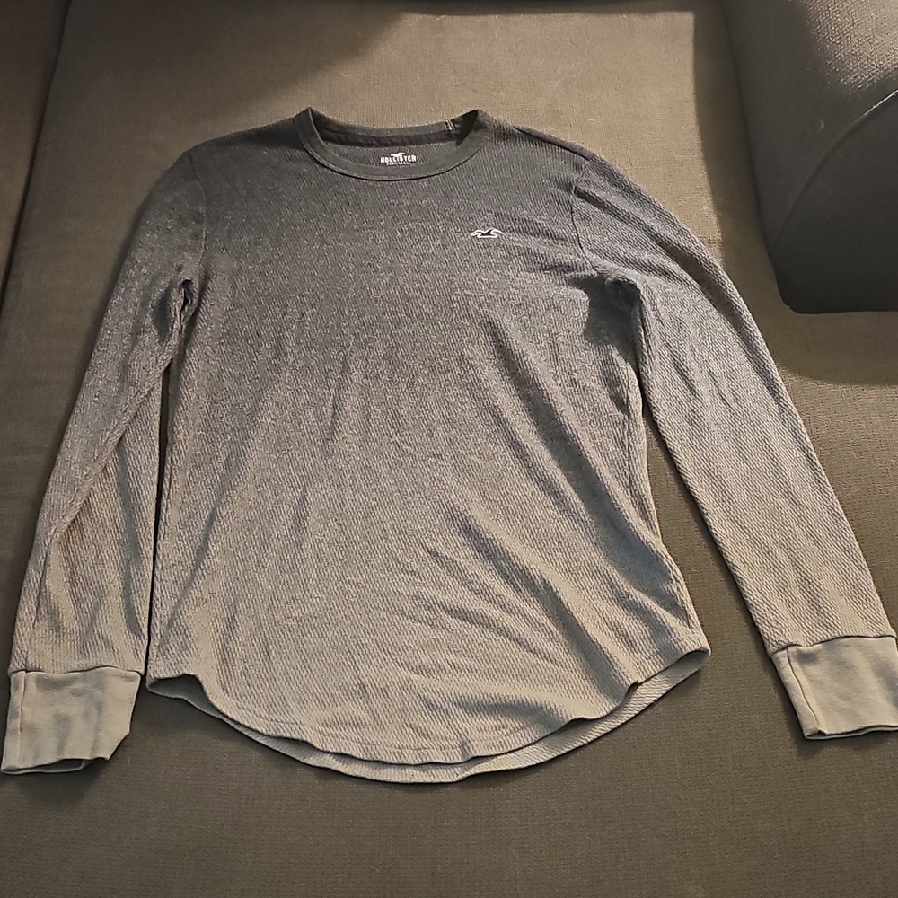 Hollister Dark Gray Long Sleeve Men's Tee